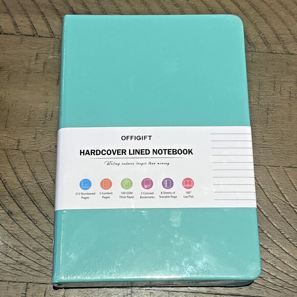 Lined Notebook 312 Numbered Pages Hardcover Leather Journal CHOOSE COLOR - Picture 6 of 7